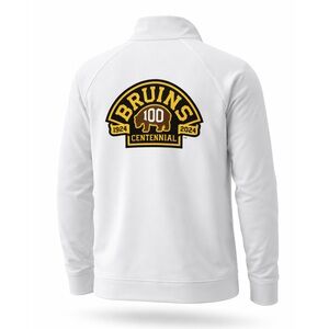 New Balance men Bruins Centennial white jacket